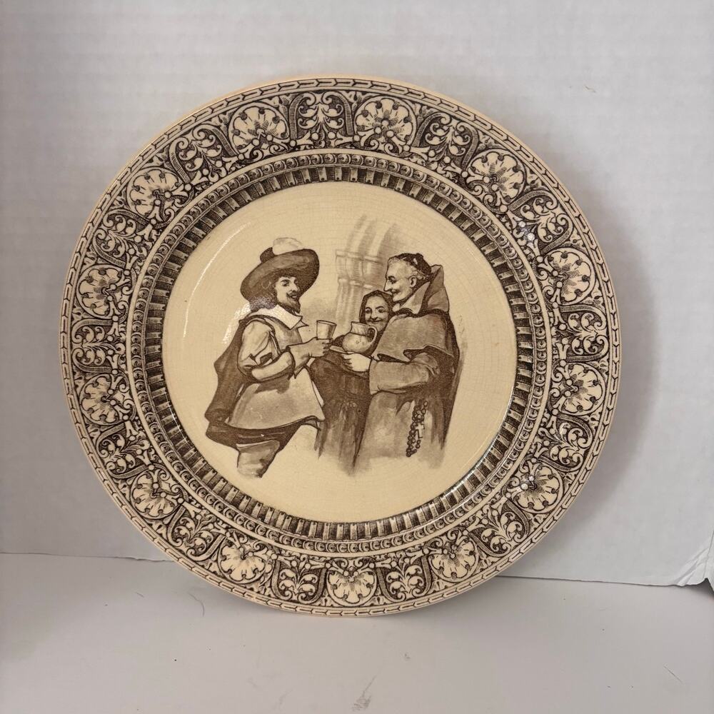 Vintage Royal Doulton Cavalier Monks Plate D3046 English Transferware 10.5" - Picture 2 of 6